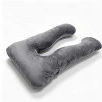 Oreiller de grossesse rectangulaire moderne en tissu pour un soutien complet du corps et un sommeil prénatal réparateur