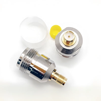 Adaptador Coaxial RF N Hembra a SMA Macho, 50 Ohmios, Contactos de Latón Niquelado, Aislamiento de PTFE, para Antena, Router WiFi, Pruebas