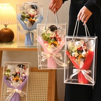 Offre Spéciale Nouveauté Cadeau de Remise de Diplôme Ours en Peluche Fait Main Mini Style Naturel Bouquet Jardin 1987 Fleur Artificielle