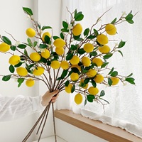 Citrons artificiels réalistes et sensibles au toucher, disponibles en ensembles de 3 ou 6, parfaits pour la décoration intérieure, les restaurants et les présentations créatives.