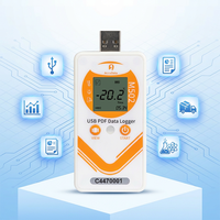 Registrador de Datos USB Reutilizable en Formato PDF y CSV 30~80 ℃   Batería Reemplazable para Monitoreo de Almacenamiento en Frío y Logística Internacional