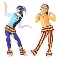 Sun Moon Clown Cosplay Outfit Creepy Cartoon Sundrop Moondrop FNAF Halloween Costume for Kids