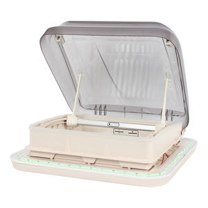 Ventana de Techo para RV CAPEXRV de 400*400mm con Luz LED Azul y Doble Acristalamiento, Claraboya Superior para Barcos, Yates y Caravanas - Product Image 1