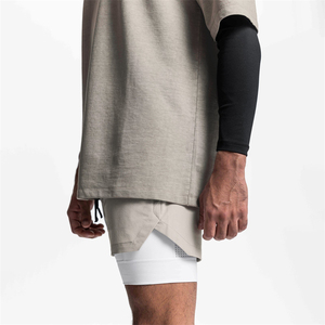 Ngắn Tay Áo Crew Cổ Mềm Cotton Mens T Áo Sơ Mi Thời Trang Drop Shoulder Áo Sơ Mi Nam Cotton Trống Thể Thao Áo Phông - Product Image 3