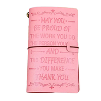 Nouveau carnet rose à succès avec porte-cartes, sac de rangement, logo personnalisable, carnet de voyage créatif A6