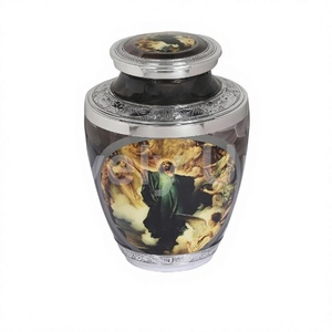 Urnas Conmemorativas de Cremación de Estilo Americano, de Aluminio, Ecológicas y Personalizables, con Diseño de Jesucristo, para Hombre y Mujer - Product Image 1