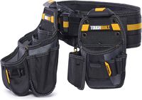 Juego de Cinturón de Herramientas Modular ClipTech Serie 3 Piezas, Sistema ClipTech con 2 Bolsas Resistentes, Cinturón Acolchado de Alta Resistencia 1680D