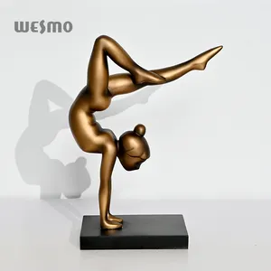 Yoga women Tabletop art resin sculpture desk decorative object bathroom decor luxury Statue Sculpture Home Decoration