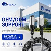 Câble d'extension USB 3.2 Gen2 Type-C LUNG KAY OEM 20 Gbit/s 100 W PD 4K 60 Hz blindé mâle-femelle pour appareil photo, ordinateur portable, SSD