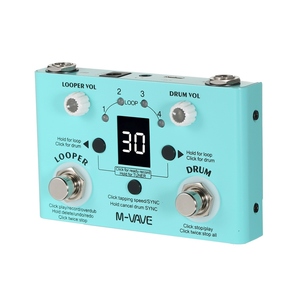 <span class=keywords><strong>M</strong></span>-VAVE LOST TEMPO Pedal de Efectos de Batería y Looper, Efector Mini 2 en 1 Looper y Caja de Ritmos, Pedal Looper con Doble Interruptor de Pie - Product Image 1