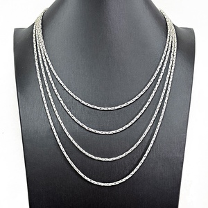 Tendance 2.5mm Forme Unique Nouveau Modèle Collier En Argent 925 Chaîne En Argent Sterling Plaqué Rhodium pour Hommes Femmes - Product Image 2