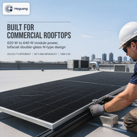 Panneau solaire Topcon haute puissance de type N, double vitrage, 1500V, 5400Pa, résistant à la charge de neige, pour ferme solaire utilitaire montée au sol