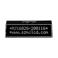 MJ1602COG Merek Maijing Pabrik Asli Shenzhen Layar LCD1602 Kustom STN dengan Lampu Latar LED Resolusi 16x2 Kecerahan 300cd/m SMD
