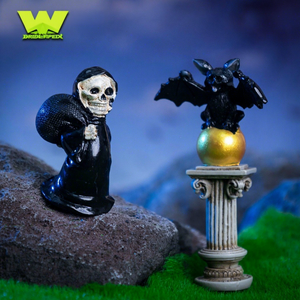 Nuevo artículo de comercio exterior transfronterizo: Resina de Halloween para figuras de murciélagos, accesorios decorativos DIY, mini artesanías de resina. - Product Image 4