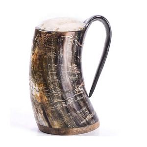 Taza de cuerno Natural de alta calidad, taza de cerveza vikinga hecha a mano, venta al por mayor, acentos para el hogar Axiom para uso de bebidas - Product Image 1