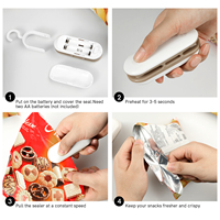 Mini machine manuelle en plastique pour sceller les aliments, machine à chauffer les aliments, produit ménager pour la cuisine