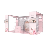 Stand d'exposition modulaire portable avec éclairage LED, cadre en aluminium 20x10, panneau SEG rétroéclairé
