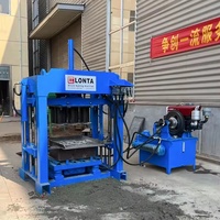 Machine automatique hydraulique LONTA QTJ4-35A pour la fabrication de blocs de pavés creux autobloquants en ciment et béton, briqueterie