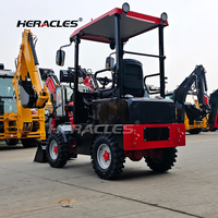 HERACLES Prix de gros Chine Mini-chargeuse sur pneus 4x4 à essence avec capacité de charge de 400 kg, PLC et boîte de vitesses pour le déneigement