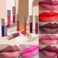 Ensemble de lèvres 2-en-1 à marque privée |   Kit de rouge à lèvres liquide mat à base de plantes, non toxique et imperméable, avec crayon à lèvres assorti |   Maquillage en gros