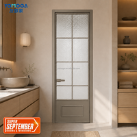 Puerta de Vidrio de Privacidad Personalizada, Puerta Abatible de Aluminio Impermeable para Baño, para Desarrolladores