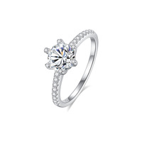 Bague de fiançailles minimaliste Moyu Jewelry en argent sterling 925 avec certificat Gia, moissanite VVS pour femmes