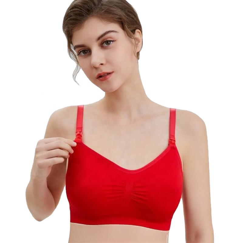 8888#Plus Size Front Shoulder Strap Removable Opening Maternity Breastfeeding Nursing Bra for Pregnant Woman