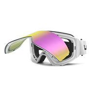 Masque de ski Dilupu Factory pour hommes, double couche, UV400, anti-buée, HD, professionnel, pour le snowboard, avec système rabattable