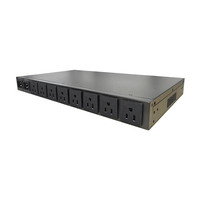 PDU intelligent 8 prises STS pour rack, unité de distribution d'alimentation avec commutateur de transfert automatique, options I/O, SNMP, MQTT, PDU personnalisable à double entrée