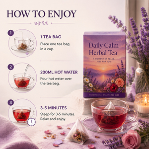 Tisane Apaisante Quotidienne en Sachets : Mélange Floral <span class=keywords><strong>de</strong></span> Mélisse, <span class=keywords><strong>Camomille</strong></span>, Lavande, Pétales <span class=keywords><strong>de</strong></span> Rose et Hibiscus – Thé Relaxant et Bien-être pour le Sommeil - Product Image 4