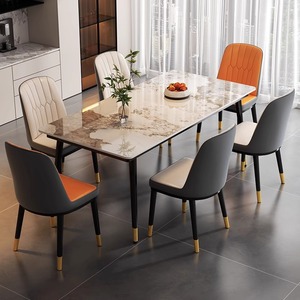 Set Tavolo da Pranzo Moderno con Gambe in Metallo per <span class=keywords><strong>Soggiorno</strong></span> - Product Image 3