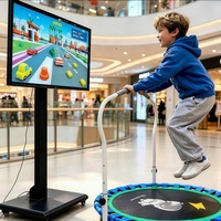 Trampoline interactif Full HD avec réalité augmentée pour enfants et adultes, jeu sportif à détection de mouvement pour zone de jeux intérieure commerciale