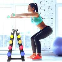 Ensemble d'haltères en néoprène de couleur personnalisée 1.5kg à 30 livres haltères hexagonaux de bonne qualité pour bras équipement de fitness avec support de livres
