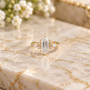 Bague de fiançailles en diamant de laboratoire taille marquise hollandaise 2 carats certifiée IGI, en or massif 14K, sertie à griffes, style floral vintage pour mariée - Product Image 1