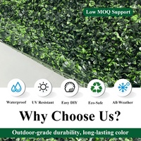 Panneaux muraux verts artificiels Lush Milan Grass, haie synthétique en buis pour événements commerciaux et décoration murale intérieure