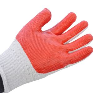 Guantes de goma, Super Safety Luvas Malha <span class=keywords><strong>Latex</strong></span> Vulcanizado Laranja Rubber, Guantes, Guantes recubiertos de goma de látex naranja CE 3232 - Product Image 6