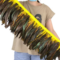 Promotion : Plumes de queue de coq naturelles teintes directement, 35-40 cm, pour costumes de carnaval, robes et décorations
