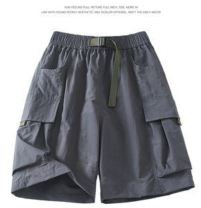 Men's Summer Cargo Shorts, Multi-Pocket, Loose Fit, Sports &amp; Casual, Plus Size, Trendy Simple Style, Knee-Length Quick-Dry Pants - Product Image 6
