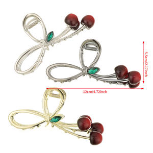 Qianjin новый металлический в форме вишни большой Универсальный Высококачественный зажим в форме банта - Product Image 3