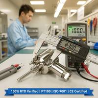HUADONG Industrial Probe Thermocouple RTD Sensor Stainless Steel PT 100 Temperature Measurement