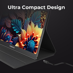 Moniteur de panneau IPS portable de 15.6 pouces avec interface de type C Affichage de voyage mince à économie d'énergie Écran d'ordinateur portable portable en seconde supplémentaire - Product Image 6