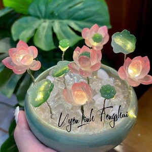 Led phong cách hiện đại DIY Handmade Hoa sen ánh sáng ABS cơ thể trống bóng râm DC cho đêm kỳ nghỉ bên bạn cùng lớp tổ chức sự kiện Bảng trang trí - Product Image 4