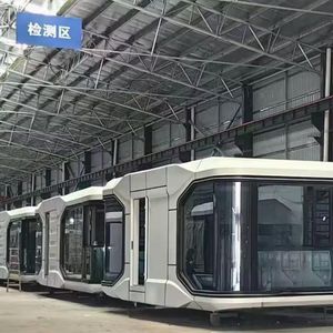 Conteneur de type pod pour vaisseau spatial avec structure en acier et panneau sandwich, étanche, à énergie solaire, écologique, avec chambre et toilettes - Product Image 2