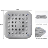 Facile à installer Silicone sol Drain salle de bain évier crépine baignoire attrape-cheveux Durable Silicone cheveux bouchon avec ventouse
