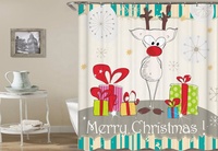 Rideau de douche de haute qualité, 1 pièce, ensemble motif de noël durable, rideau de douche