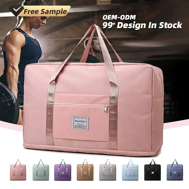8 Colors Expandable Large Extensible Scalable Expandable Tote Weekender Overnight Women Cabin Travel Bag with Trolley Sleeve