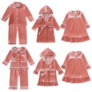 Velvet Family Matching <strong>Pajama</strong> Set 2025 <strong>Christmas</strong> Red <strong>Children</strong> Sleepwear Winter Kids Clothing Wholesale Family Matching <strong>Pajamas</strong> - Product Image 4