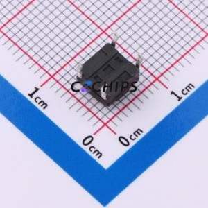 SMG-13-H043A1 Tactile Switch Through hole Component (THT)-4P,6.2x6.2mm Switch Single Pole Single Throw Round Button 2.5N 7.5mm - Product Image 2