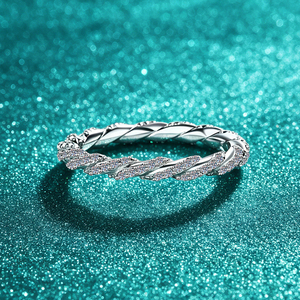Factory Wholesale S925 Sterling <b>Silver</b> Bohemian Style Rhodium Plated Cluster <b>Ring</b> with D VVS1 Moissanite for Women <b>Stacked</b> <b>Rings</b> - Product Image 5