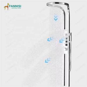 Nouveau design de luxe <span class=keywords><strong>Cascade</strong></span> autour du grand toit Salle de bain Arroseur mural Ensemble de douche Panneau de système - Product Image 6